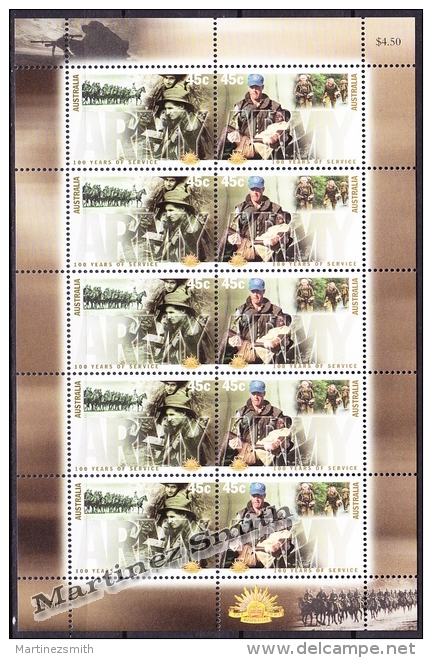 Australie - Australia 2000 Yvert 1915-16, Centenary Of The Army - Sheetlet - MNH - Sheets, Plate Blocks &  Multiples