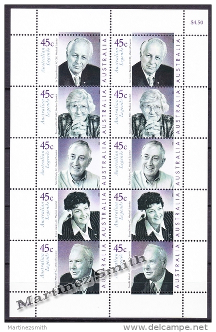 Australie - Australia 2002 Yvert 1999-2003, Australian Celebrities (VII) Medicine - Sheetlet - MNH - Sheets, Plate Blocks &  Multiples