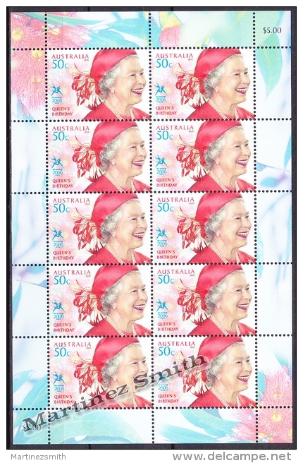 Australie - Australia 2005 Yvert 2338  Birthday Queen Elizabeth II - Sheetlet - MNH - Sheets, Plate Blocks &  Multiples