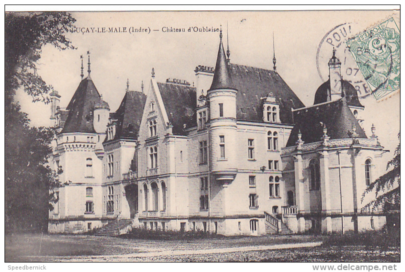 23596 LUÇAY Le MALE Indre Château D'Oublaise -sans Ed - - Autres & Non Classés