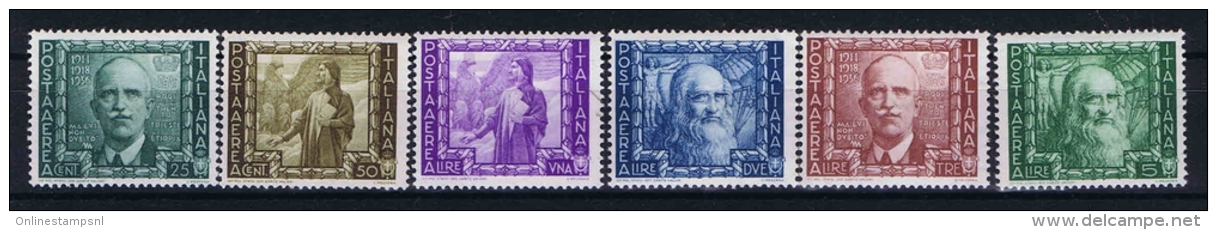 Italy: Airmail 1938 Mi 614-619 Sa A111-116, MNH/** - Poste Aérienne