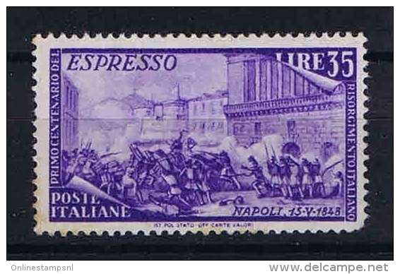 Italy: Expresso  1948 Mi 760 Sa32 MNH/**, Has A Brown Spot On Gum - Posta Espressa/pneumatica