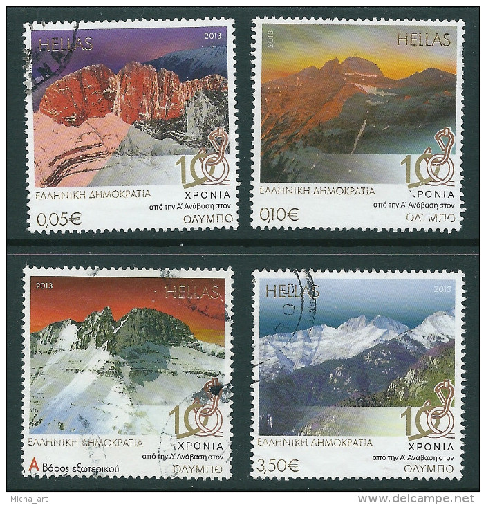 Greece 2013 100 Years From Mountain Olympus First Ascent Complete Set Used T0956 - Ungebraucht