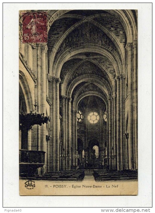 CP , 78 , POISSY , Eglise Notre-Dame , La Nef - Poissy