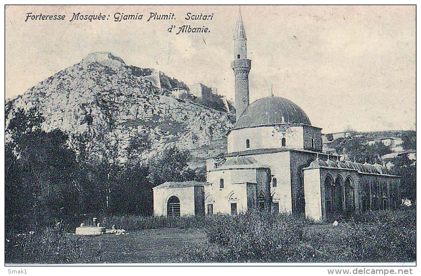 AK ALBANIEN ALBANIA SKODRA SCUTARI FORTERESSE  MOSQUEE GJAMIA PLUMIT  ,NICOLO IDROMENO, OLD POSTKARTE - Albanien