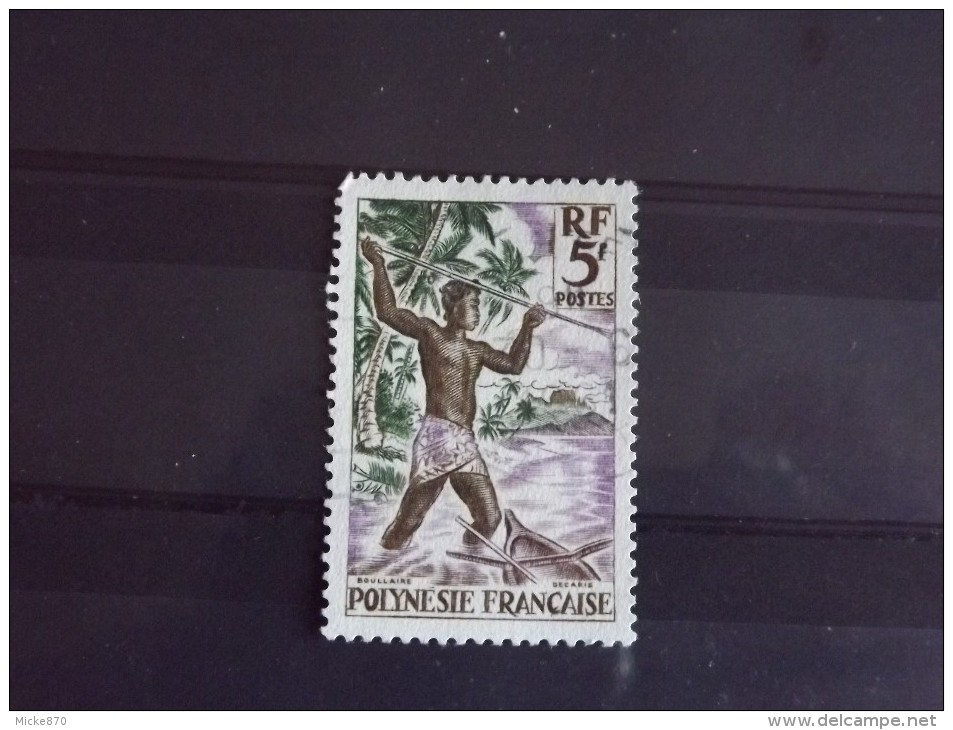Polynésie N°6 Oblitéré Pécheur Au Harpon - Used Stamps