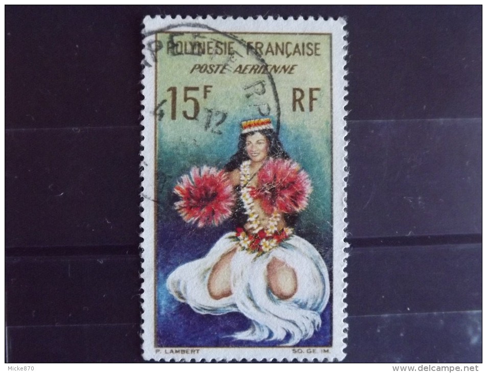 Polynésie Poste Aérienne N°7 Oblitéré Danseuse Tahitienne - Gebraucht