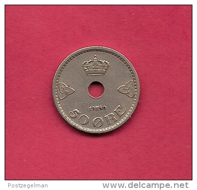 NORWAY,  1940, Circulated Coin XF , 50  Ore, Copper-nickel, KM 384, C2038 - Noorwegen
