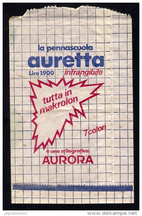 # OPEN PAPER BAG AURORA FOUNTAIN PEN 1960 Italy Advert Publicitè Reklame Penna Stilografica Fuller Pluma Stylo Encre Ink - Penne