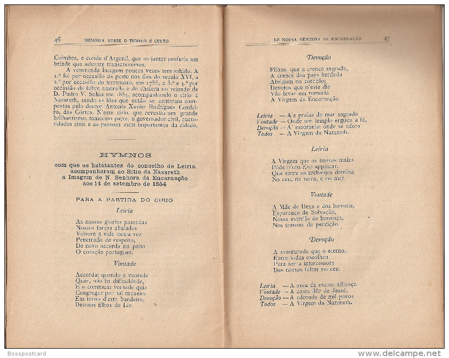 Leiria - Memória Sobre O Templo E Culto De Nossa Senhora Da Encarnação Por Tito De Sousa Larcher - Old Books