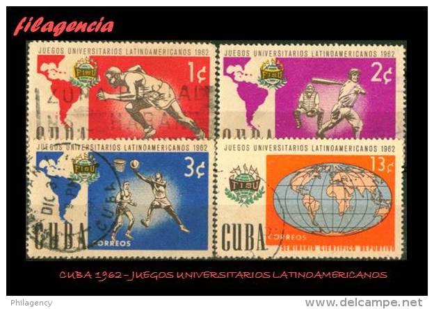 USADOS. CUBA. 1962-15 JUEGOS UNIVERSITARIOS LATINOAMERICANOS - Usados