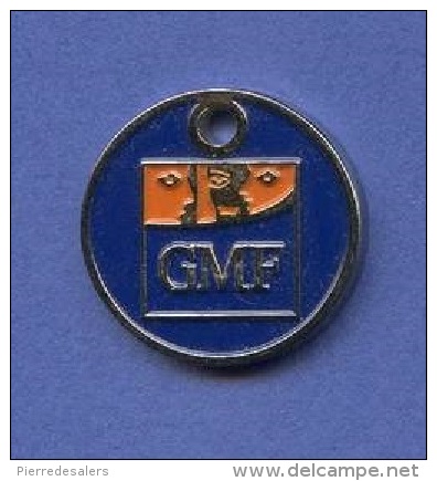 NC - Jeton De Caddie - Compagnie Assurance GMF - Adresse Internet Au Verso - Trolley Token/Shopping Trolley Chip