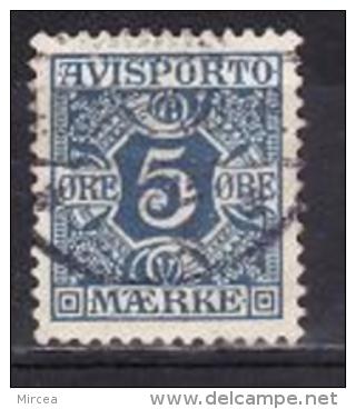 1372 - Danemark 1907 - Journaux Yv.no.2 Oblitere - Segnatasse