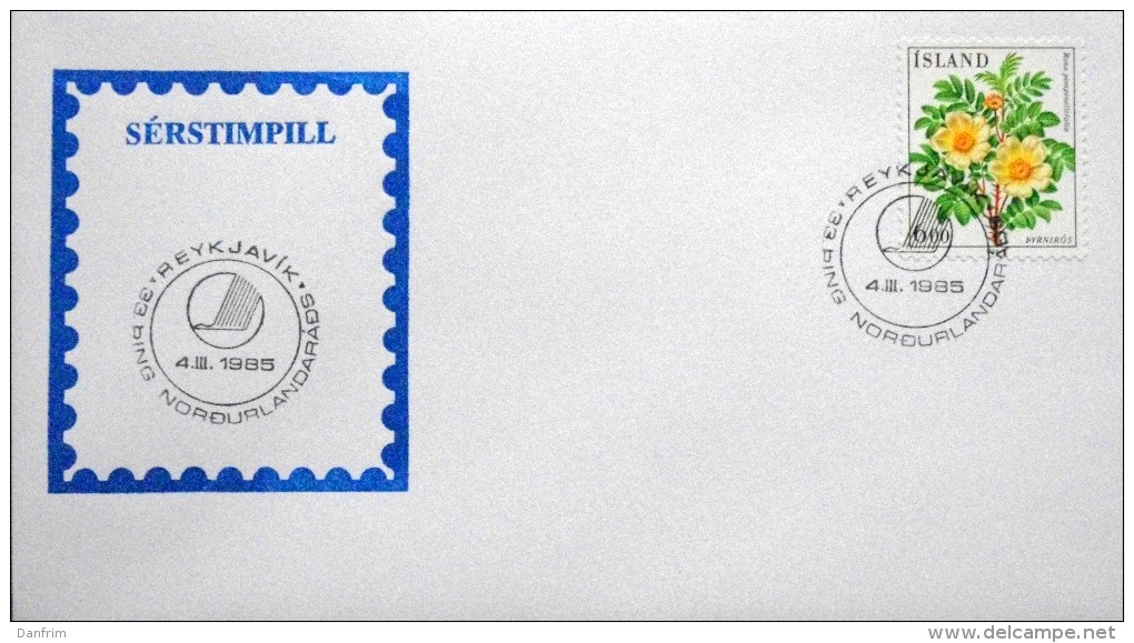 Iceland 1985 Blumen MiNr.612 Special Cancel Cover  4-3-1985 ( Lot 3069 ) - Lettres & Documents