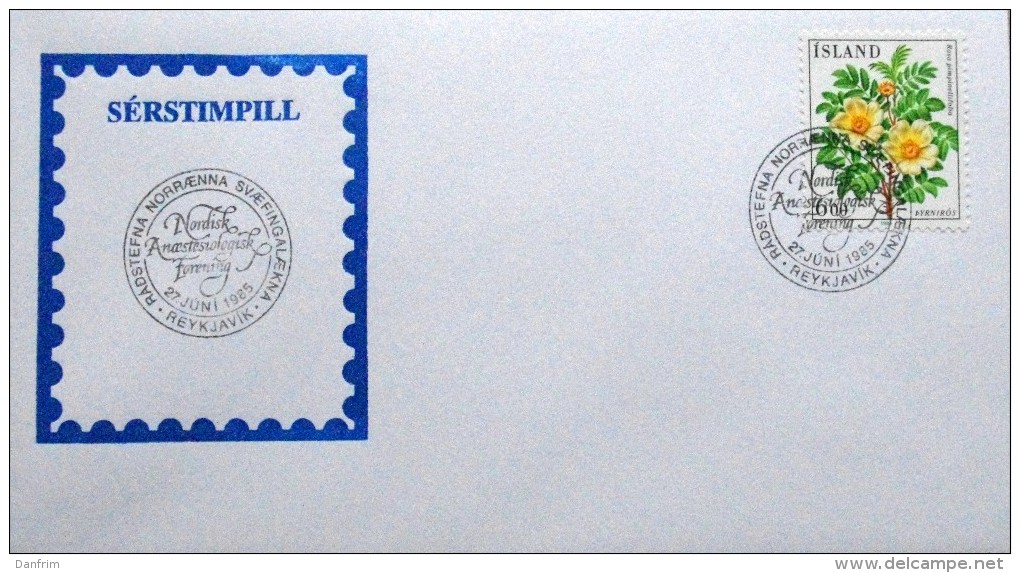 Iceland 1985 Blumen MiNr.612 Special Cancel Cover ( Lot 3067 ) - Cartas & Documentos