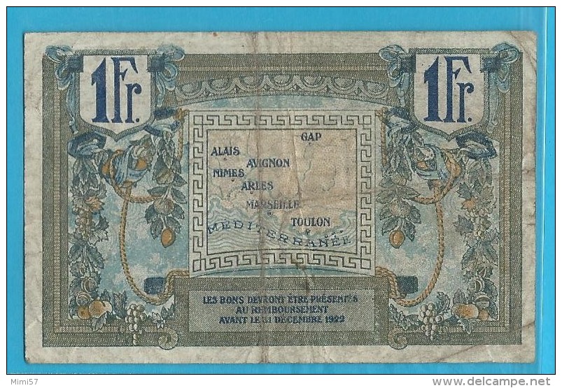 1 Franc Région Provençale - 1922 / R Série 50 - Bons & Nécessité