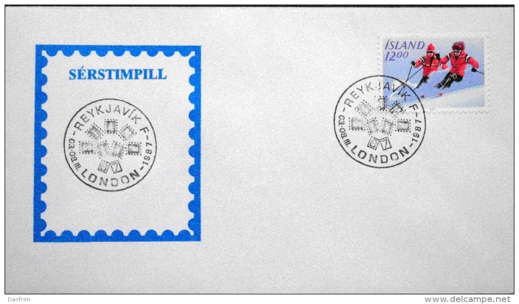 Iceland 1987 Sport MiNr.603    Special Cancel Cover   ( Lot 3054 ) - Cartas & Documentos