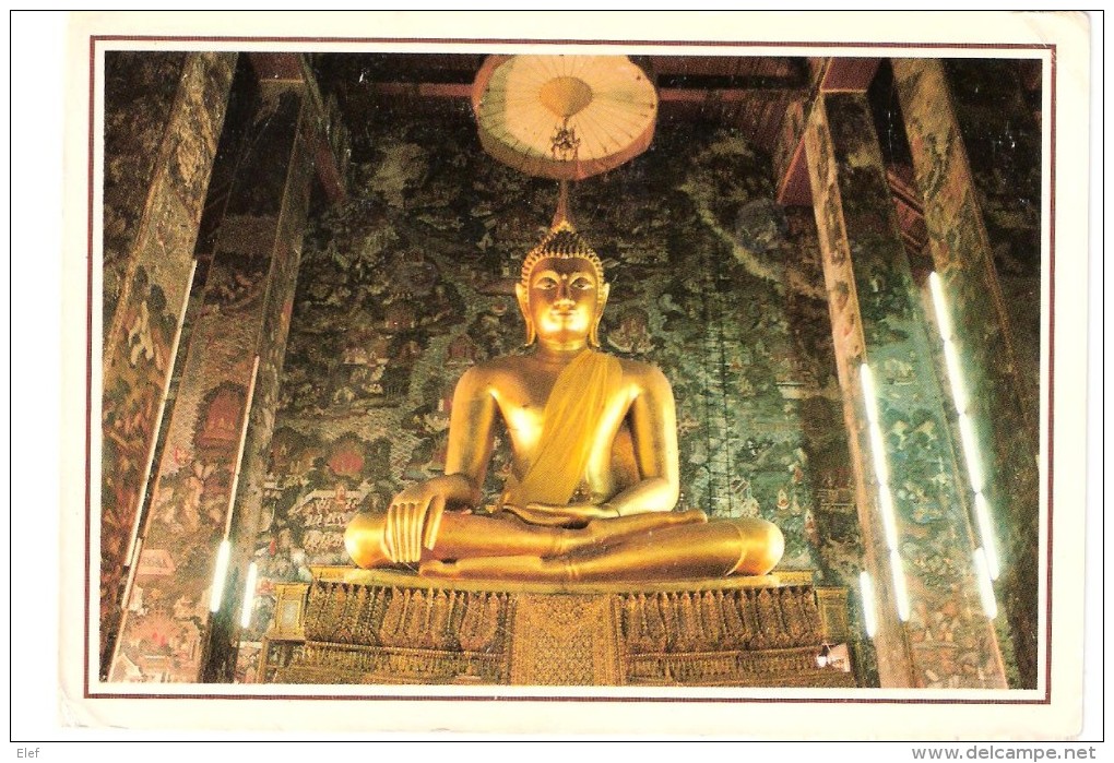 Bouddhisme: Venerated Image Of  Phra Sri Sakayamuni At Wat Suthat, Bangkok, Thailand, TB - Buddhismus