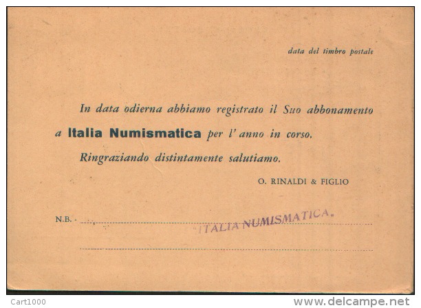 £15 1965 DA CASTELDARIO CASTEL D'ARIO X ROMA DAL PERIODICO ITALIA NUMISMATICA - 1961-70: Marcophilia