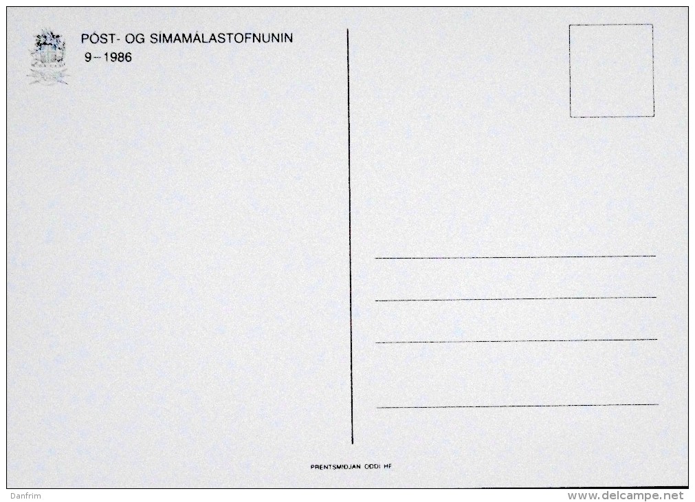 Iceland 1986    Special Cancel Cards Stockholmia 86 MiNr.654 ( Lot 3056 ) - Lettres & Documents