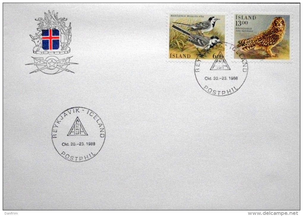 Iceland 1988 Vôgel  MiNr..668  Special Cancel Cover ( Lot 3042 ) - Lettres & Documents