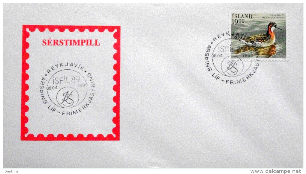 Iceland 1989 Vôgel  MiNr..697  Special Cancel Cover ( Lot 3035 ) - Lettres & Documents