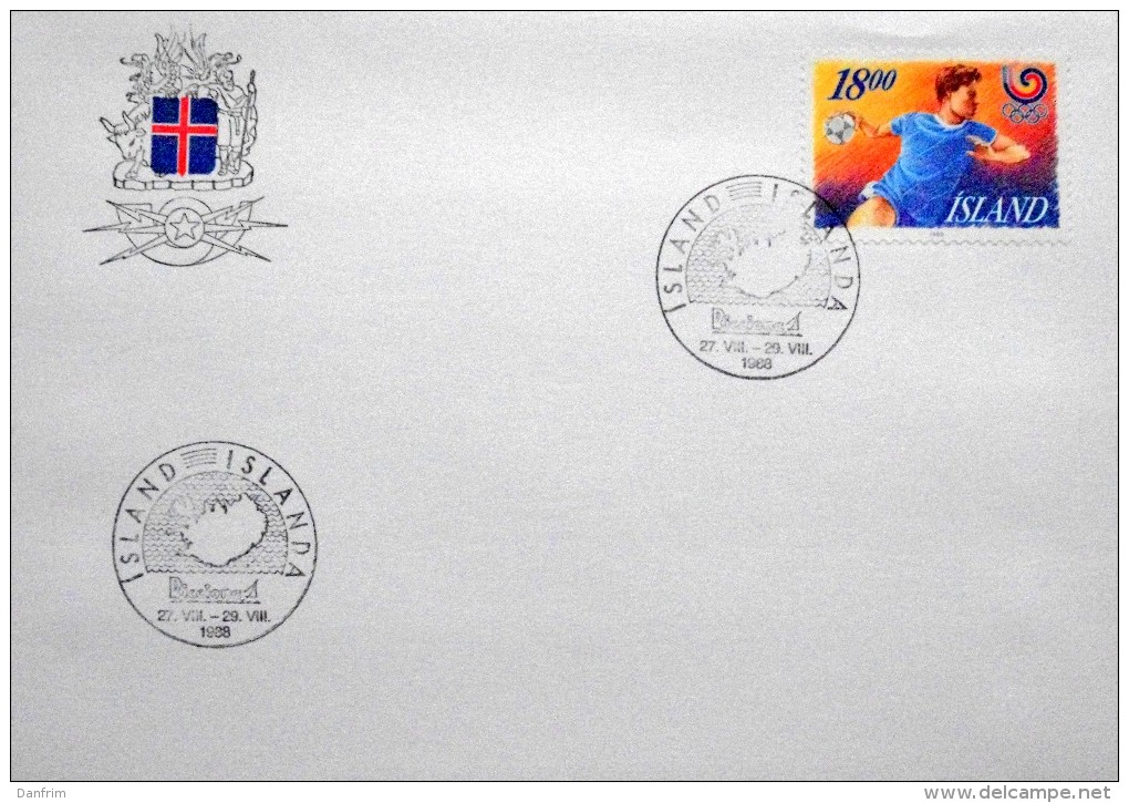 Iceland 1988 Sport  MiNr..688  Special Cancel Cover ( Lot 3046 ) - Lettres & Documents