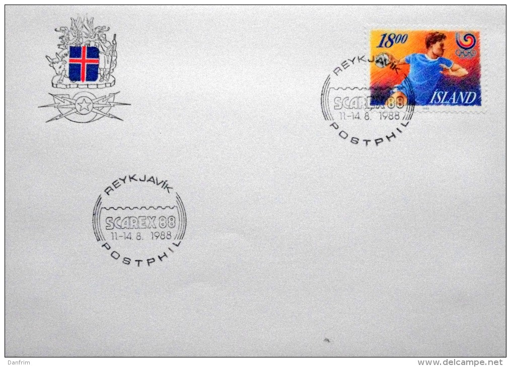 Iceland 1988 Sport  MiNr..688  Special Cancel Cover ( Lot 3045 ) - Cartas & Documentos