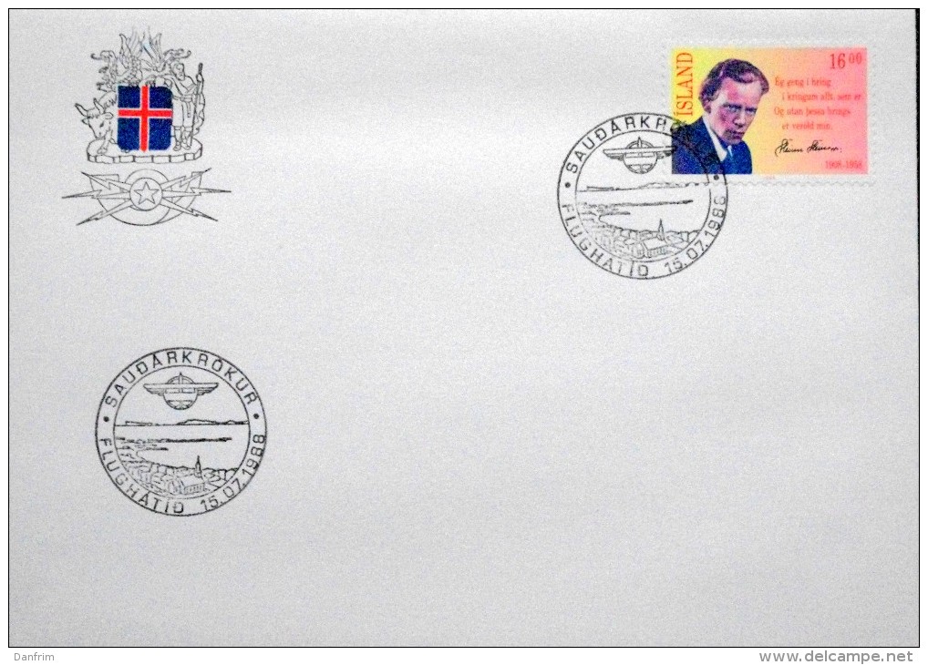 Iceland 1988   MiNr..680  Special Cancel Cover ( Lot 3041 ) - Lettres & Documents