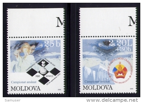 Echecs Serie Neuve Moldavie 1999 Chess Series MNH Moldova - Echecs