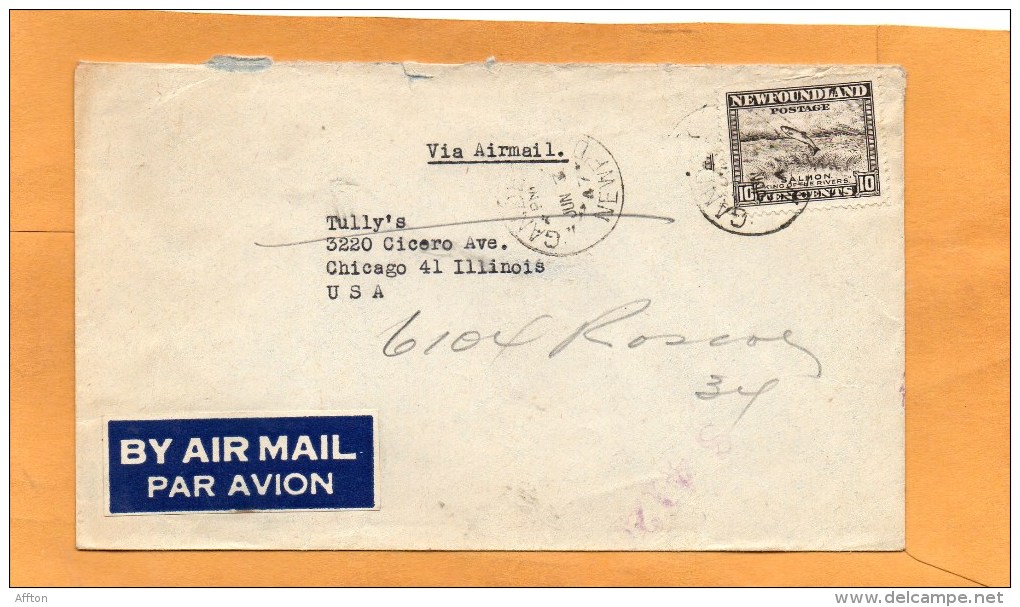 Newfoundland 1947 Cover Mailed To USA - 1908-1947