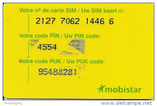 CARTE-PREPAYEE-MOBISTAR-GSM-TBE - [2] Prepaid & Refill Cards