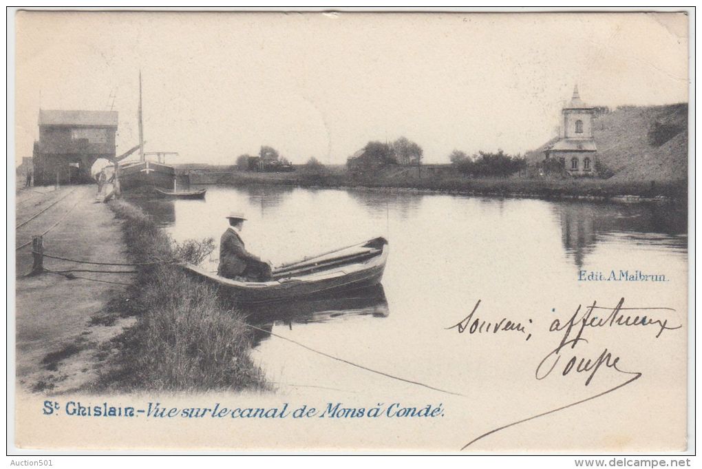 21638g CANAL De MONS à CONDE - St Ghislain - 1904 - Saint-Ghislain