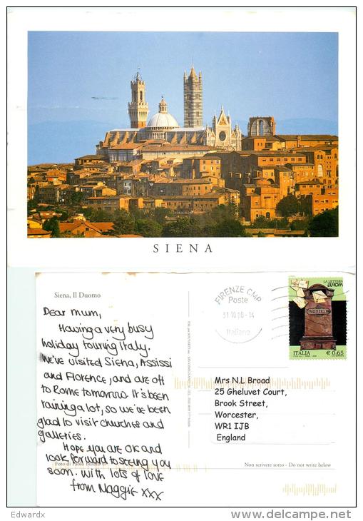 Siena, Italy Italia Postcard Posted 2008 Stamp - Siena