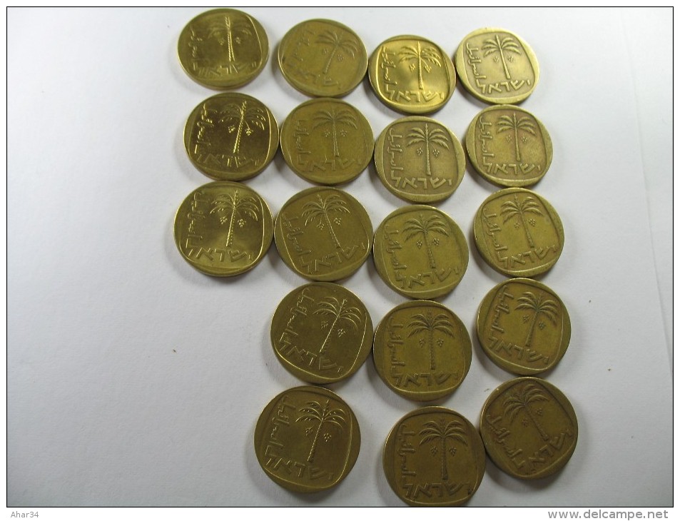 ISRAEL  SET  10 AGORA AGORAH AGOROT 1960-1977 18 COINS INCLUDE 1965 RARE COIN LOT 15 NUM 9