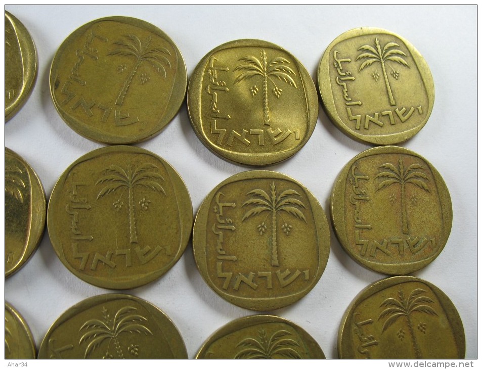 ISRAEL  SET  10 AGORA AGORAH AGOROT 1960-1977 18 COINS INCLUDE 1965 RARE COIN LOT 15 NUM 9