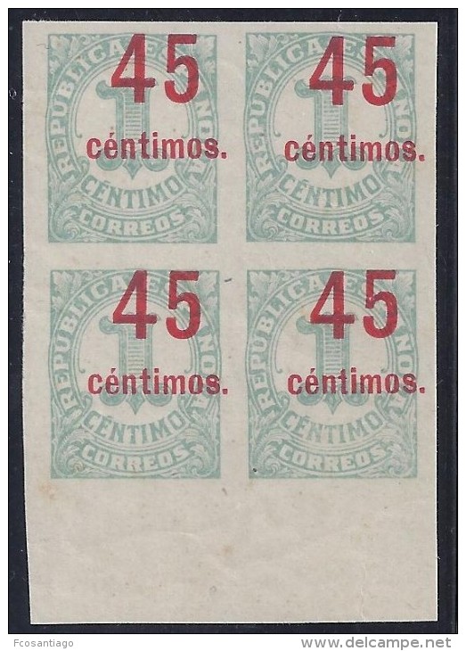 ESPAÑA 1938 - Edifil #742s Sin Dentar - MNH ** Bloque De 4 - Nuevos