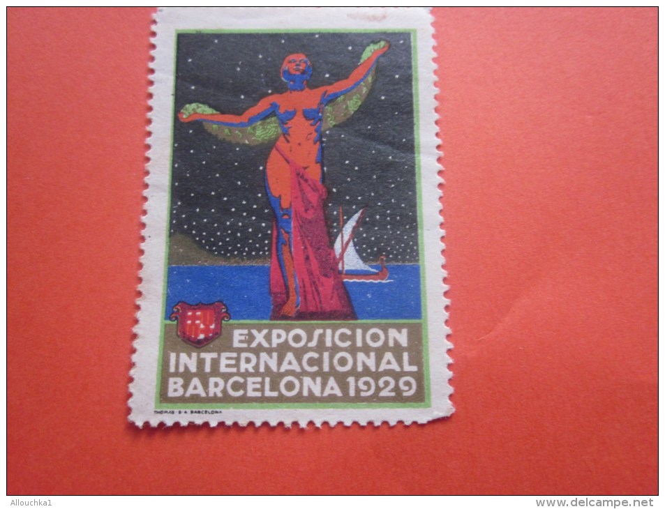 VIGNETTE Exposicione Internacional Barcelone à 1929 El Arte En ESPANA &gt; AUFKLEBER STICKER LABEL CINDERELLA ERINOPHILI - Erinofilia