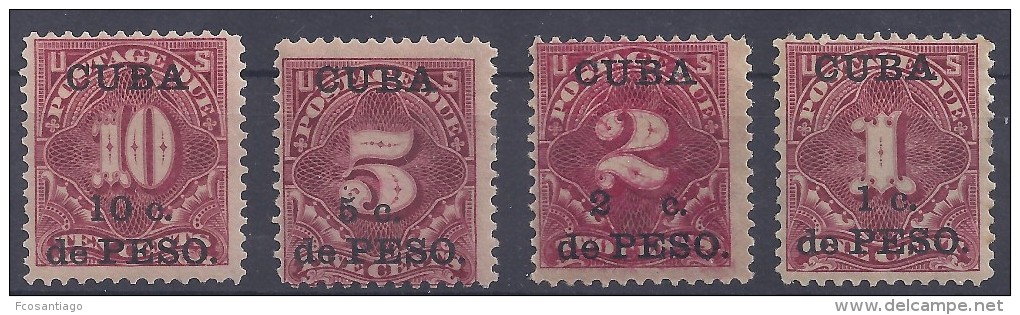 CUBA 1899 - Edifil #Taxa 1/4 - MLH * - Unused Stamps