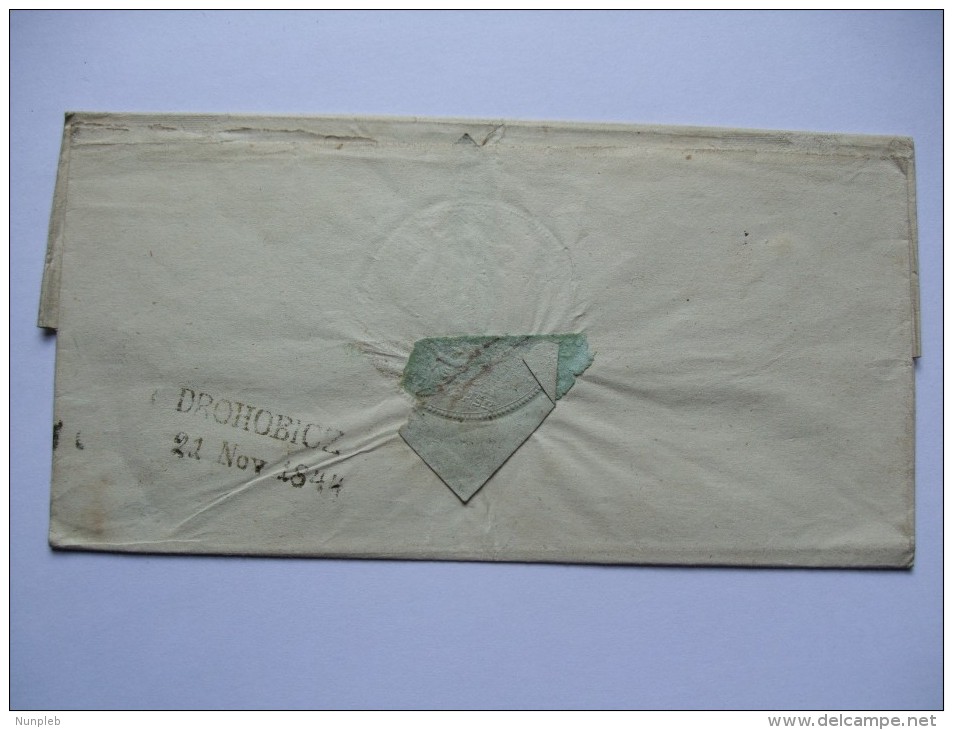 AUSTRIA POLAND 1844 WRAPPER WITH CLEAR PRZEWORSK AND DROHOBICZ UKRAINE MARKS - ...-1850 Prephilately