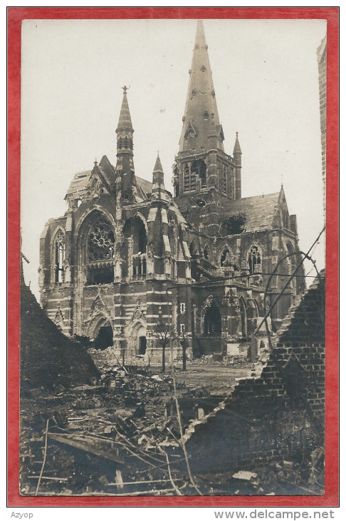 DADIZELE - Carte Photo - Foto - Ruines De Guerre - Eglise - Guerre 14/18 - Moorslede