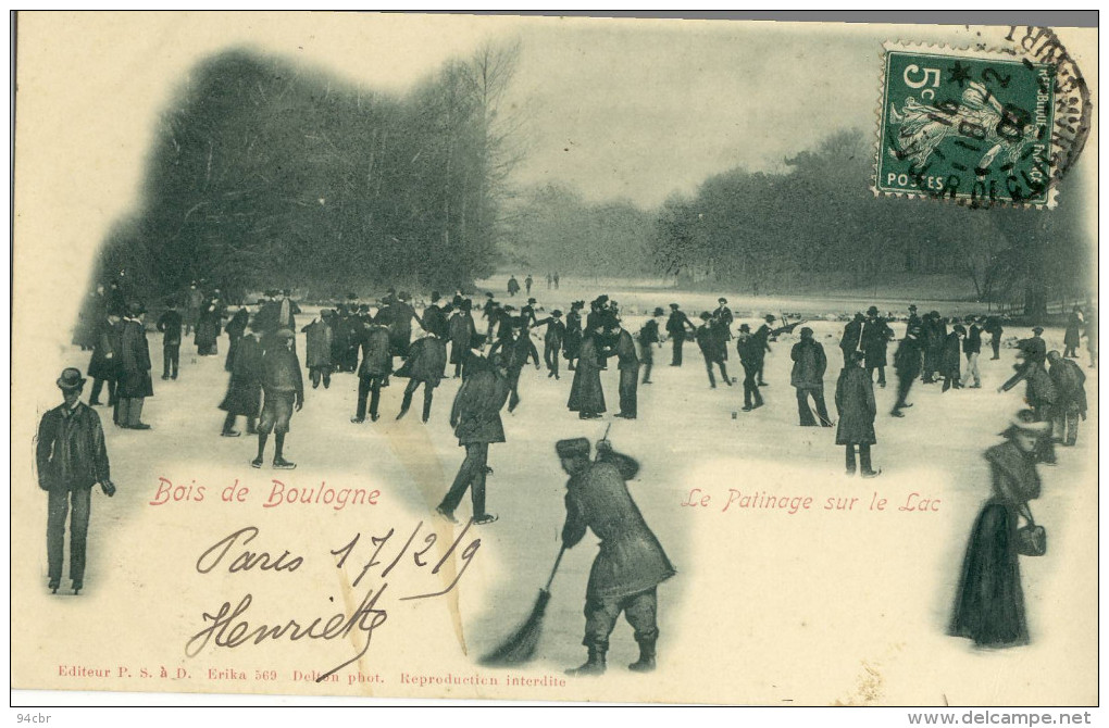 CPA( Sport Patinage A Glace)    Bois De Boulogne Patinage Sur Le Lac - Figure Skating