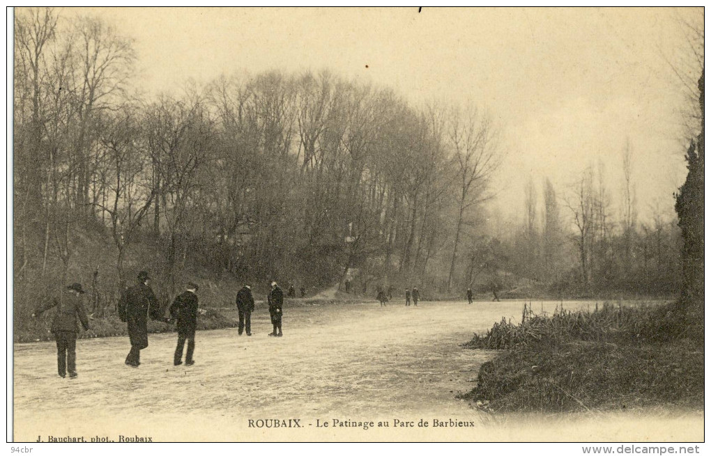 CPA( Sport Patinage A Glace)     ROUBAIX  Le Patinage Au Parc De Barbieux - Pattinaggio Artistico