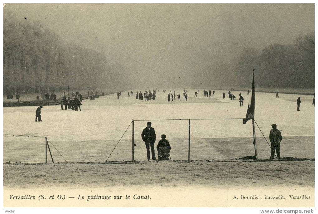 CPA( Sport Patinage A Glace)     VERSAILLES Le Patinage Sur Le Canal - Patinage Artistique