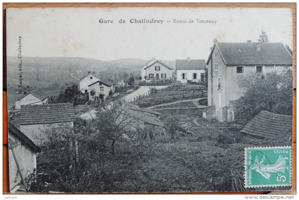 Cpa D52 - Gare De Chalindrey - Route De Torcenay - 1909 - Chalindrey