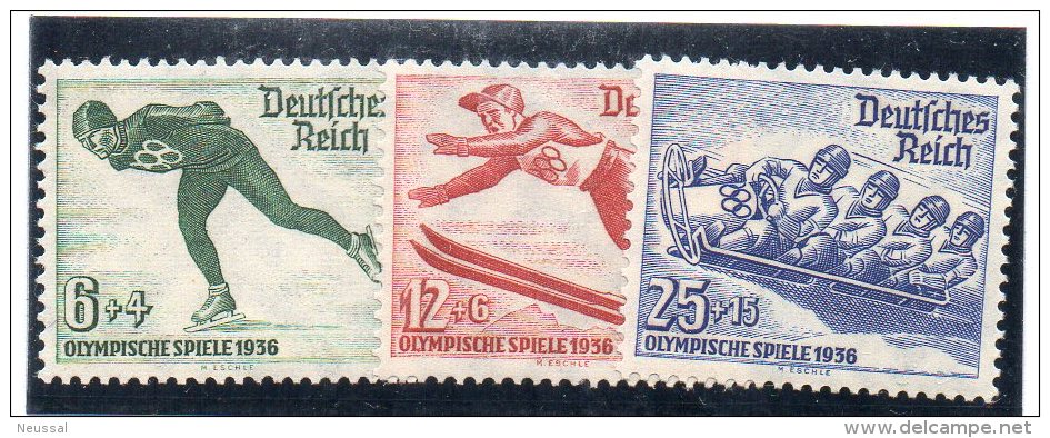 Serie Nº 559/61 Alemania - Hiver 1936: Garmisch-Partenkirchen