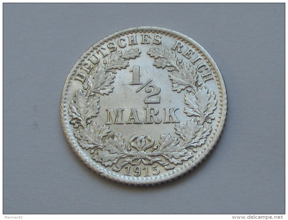 1/2 Mark 1915 D - Germany  - ALLEMAGNE - Deutsches Reich **** EN ACHAT IMMEDIAT ***** - 1/2 Mark