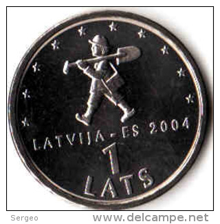 LATVIA 1 Lats 2004  Digger.UNC - Latvia