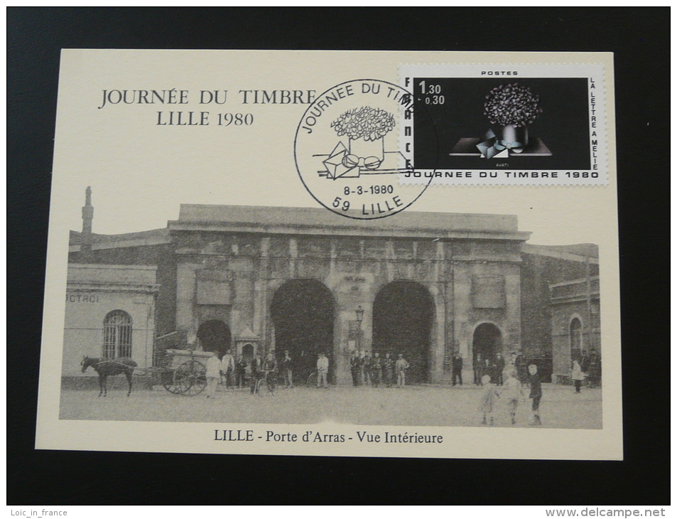 Carte Maximum Maximum Card Journée Du Timbre 1980 Lille - Stamp's Day