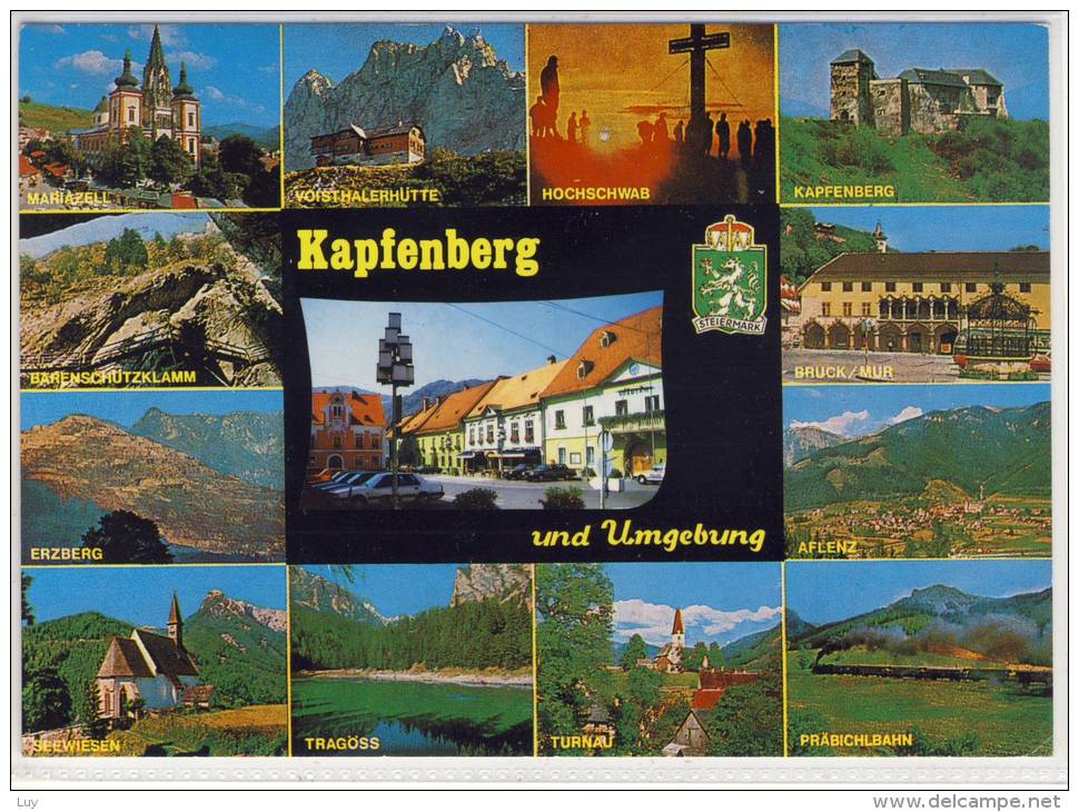 KAPFENBERG - Mehrbildkarte M. Präbichlbahn, Erzberg, Aflenz, Turnau, Tragöss ..... - Kapfenberg